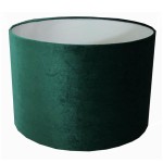 Abażur cylinder welurowy zielony 50 cm
