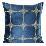 Kpl. Poduszka z wkładem granatowo - złota 43 cm
