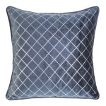 Kpl. Poduszka z wkł. granatowo - srebrna 45 cm