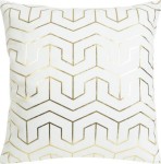 Kpl. Poduszka z wkł. biało - złota 45 cm