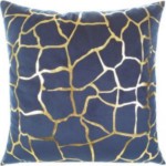 Kpl. Poduszka z wkł. granatowo - złota 45 cm