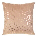 Kpl. Poduszka z wkł. welur różowo - złota 45 cm