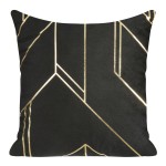 Kpl. Poduszka z wkł. czarno - złota welvet 45 cm